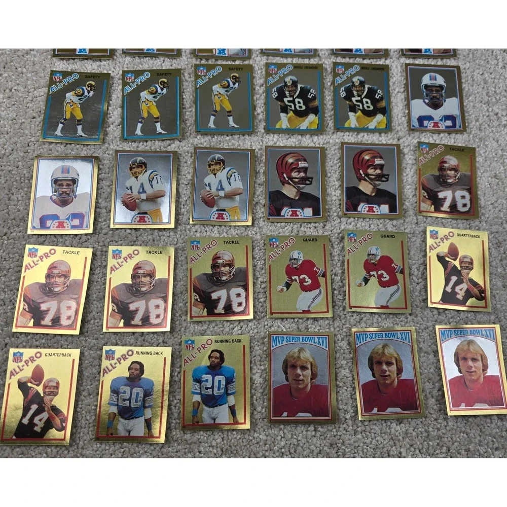 Topps 1982 NFL Football Lot of 36 Gold Coming Soon Stickers Marino, Taylor, etc